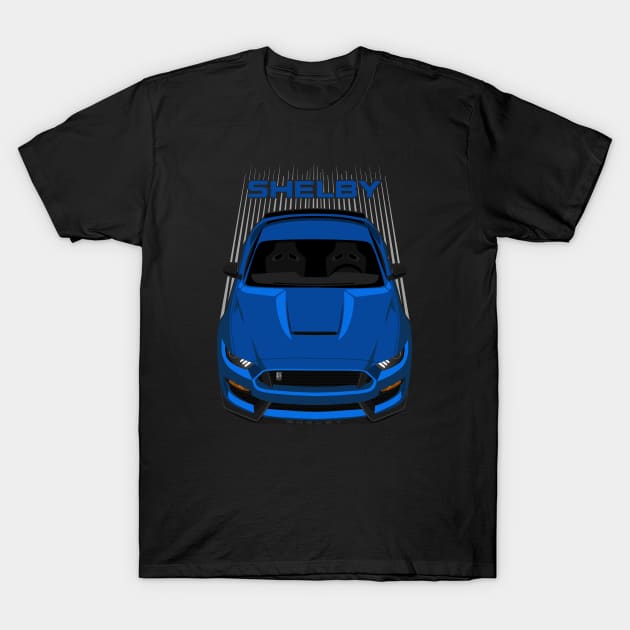 Ford Mustang Shelby GT350 2015 - 2020 - Velocity Blue T-Shirt by V8social